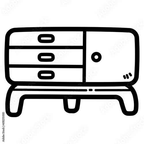 sideboard line icon style