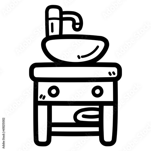 washstand line icon style