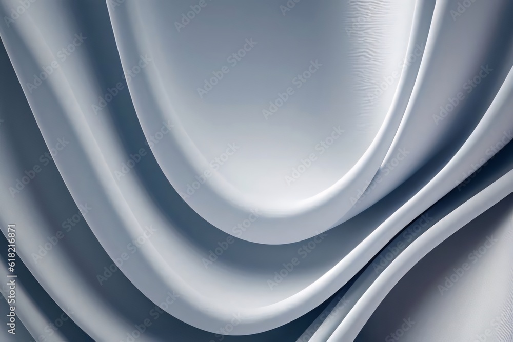 Fototapeta premium Large folds of gray fabric. Generative AI