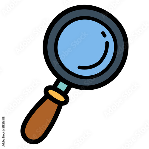 magnifier filled outline icon style