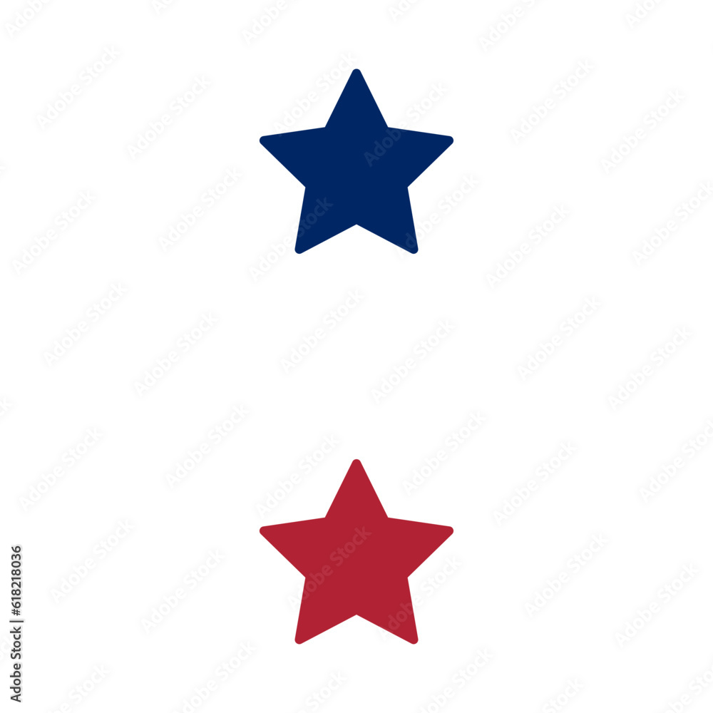 Stars red, white and red. USA national flag stars Stars red, white and red. USA national flag stars