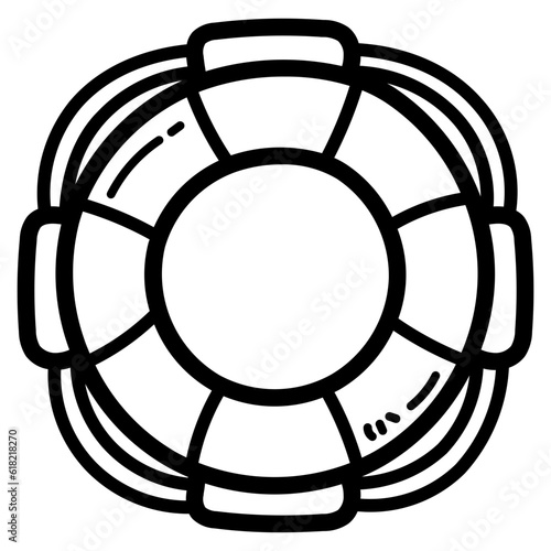 lifesaver line icon style