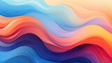 Colorful illustration of waves in abstract style