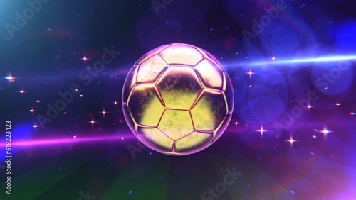 Football, soccer game. Ball. Sport championship background. Intro.