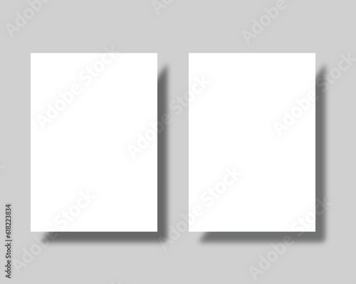 Vector open flyer or brochure mockup template.