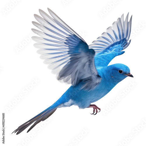 blue bird isolated on transparent background cutout © Papugrat