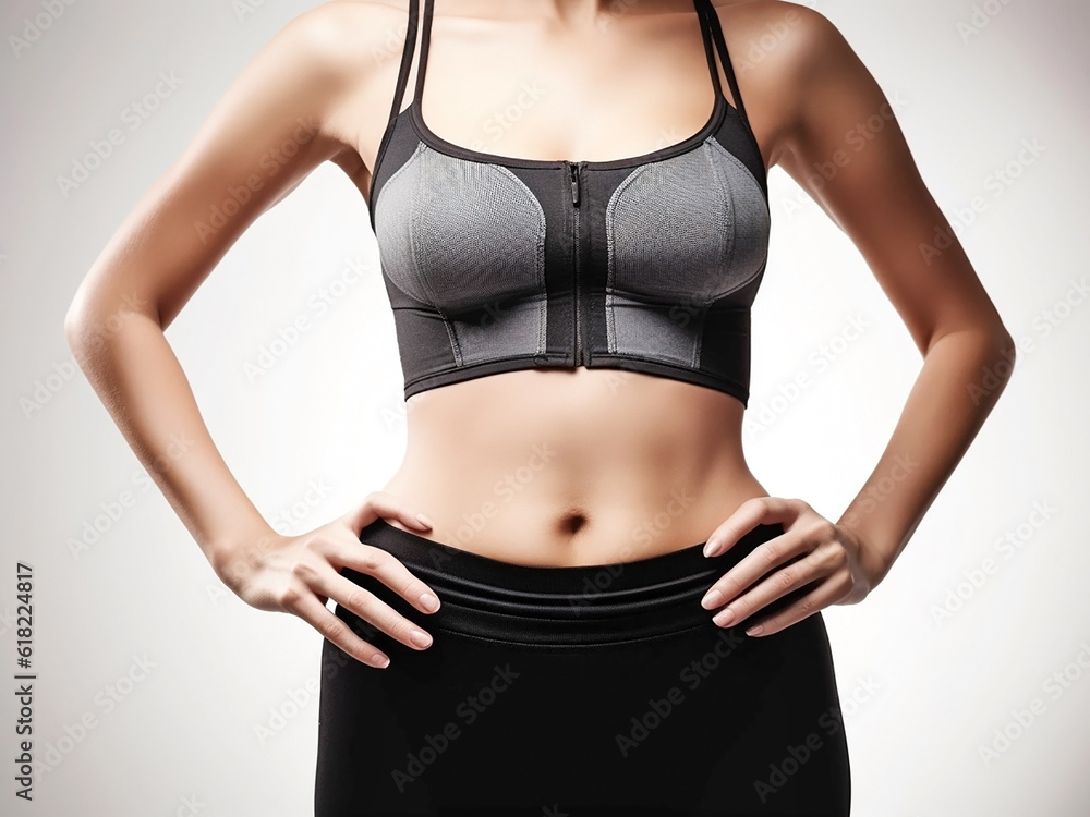 © Tatiana - Chest and upper body of a beautiful athletic young woman, close-up. Generative AI © Tatiana - Chest and upper body of a beautiful athletic young woman, close-up. Generative AI