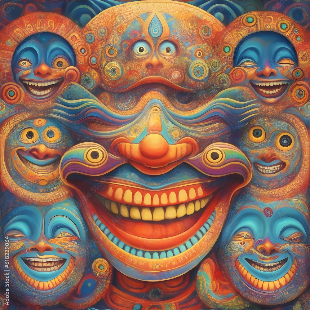 a DMT art of smiley faces a DMT art of smiley faces