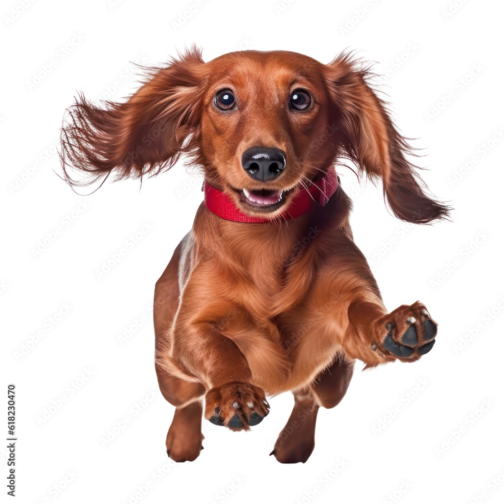 dachshund isolated on transparent background cutout