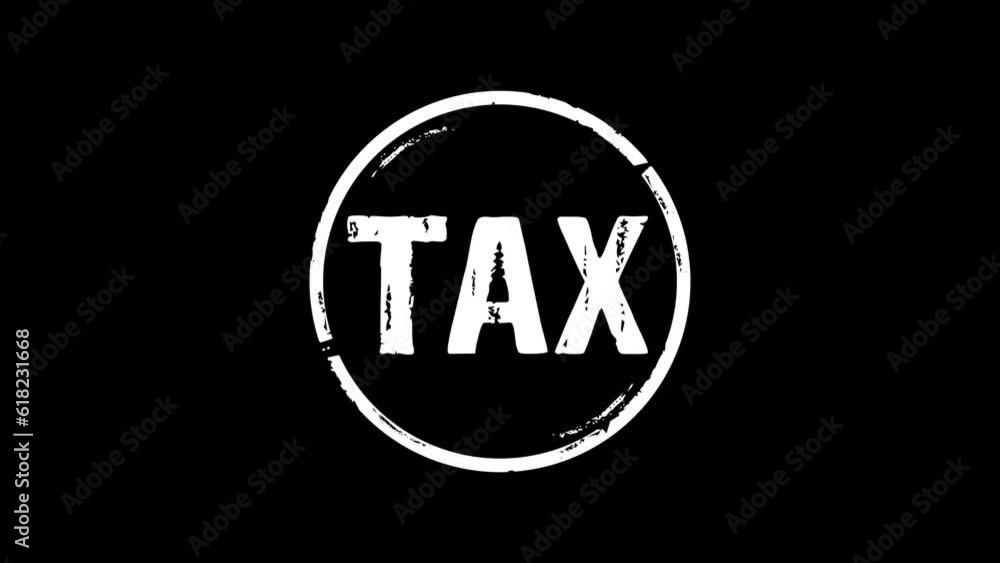 Tax stamp and hand stamping impact isolated animation. Income taxation and payment 3D rendered concept. Alpha matte channel. Tax stamp and hand stamping impact isolated animation. Income taxation and payment 3D rendered concept. Alpha matte channel.