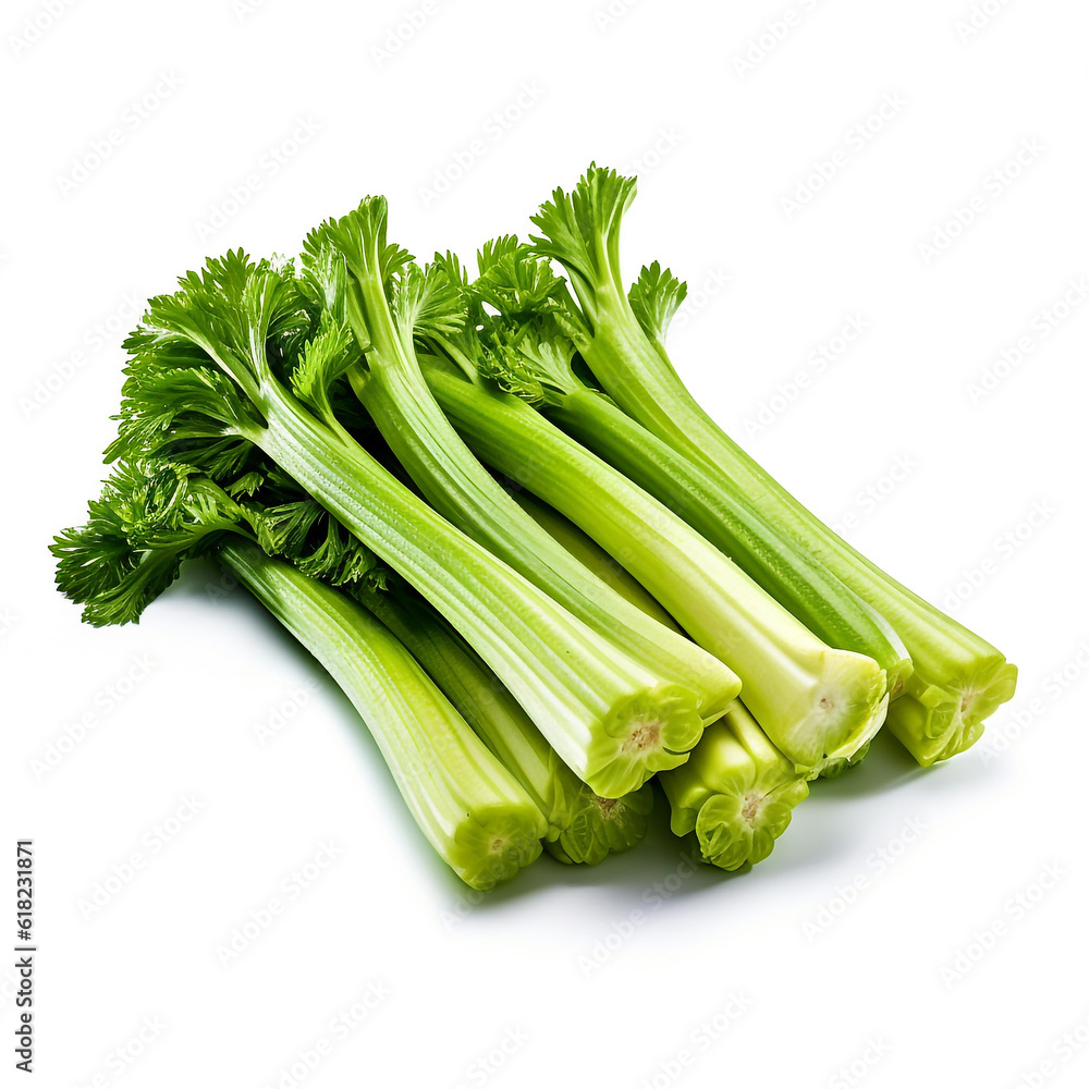 Celery isolated on white background .Generative Ai. Celery isolated on white background .Generative Ai.