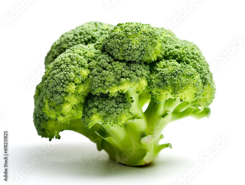 Broccoli  vegetables  isolated on white background .Generative Ai.