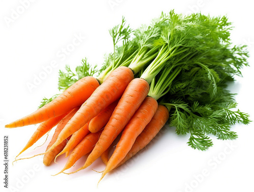 Carrot isolated on white background .Generative Ai.