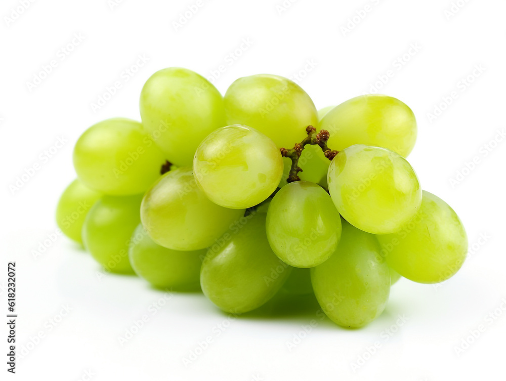 Grape isolated on white background .Generative Ai. Grape isolated on white background .Generative Ai.