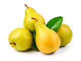 Pear fruit isolated on white background.Generative Ai.