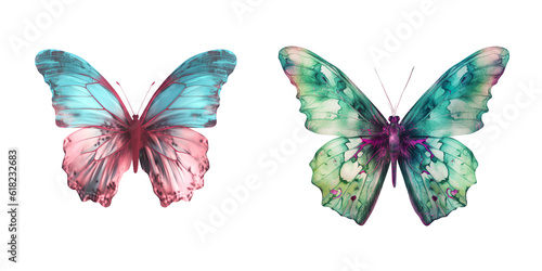 watercolor set of fantasy butterfly, ai generated © Outlander1746