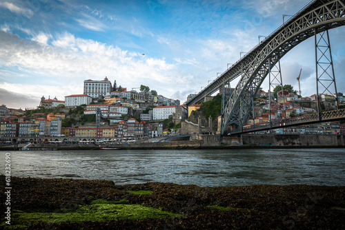 Amazing panoramic view of Oporto and Gaia with Douro river, aerial view, worldwide known for good wine, Porto, Portugal © Marcin