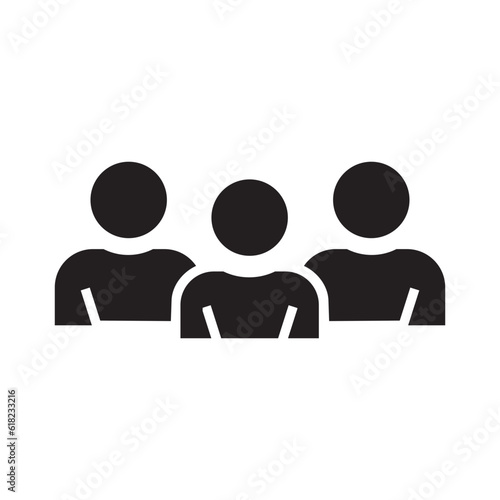 user icon filled. vector profile of public teamwork organization symbol. sign of social member avatar of employee, staff, man, job network community. Black, white business human illustration web ui