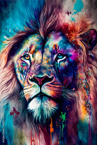 psychedelic lionalcohol ink painting28k resolutionhigh qualityhdr 