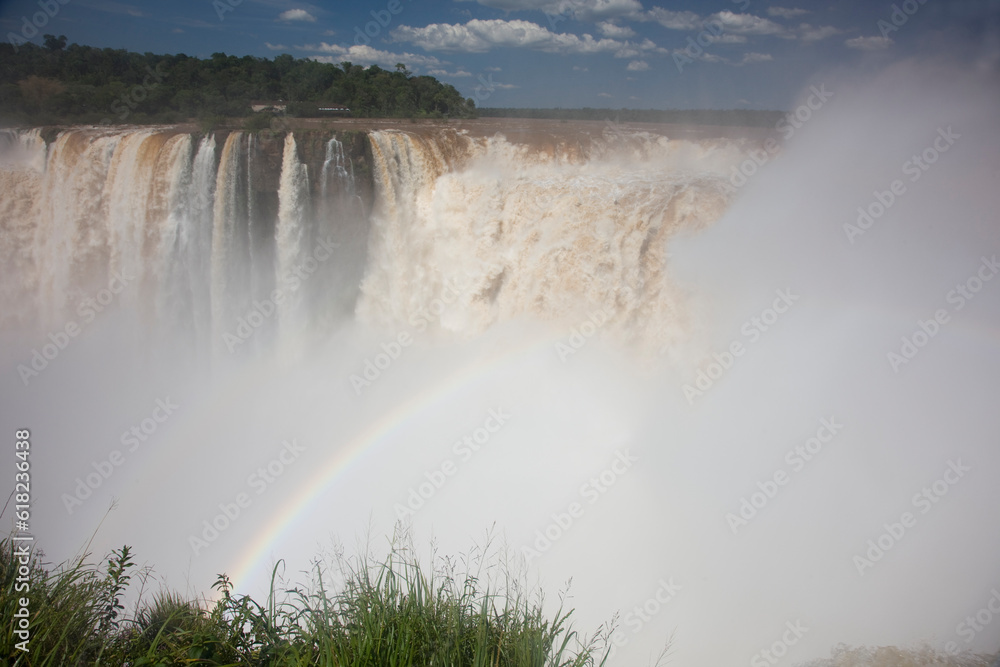 Argentina Iguazu Falls on a sunny winter day Argentina Iguazu Falls on a sunny winter day