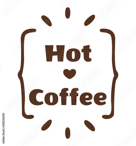 Coffee cups lettering. Phrase about Coffee to go. Typography quote design. Calligraphy style Hot drinks shop promotion