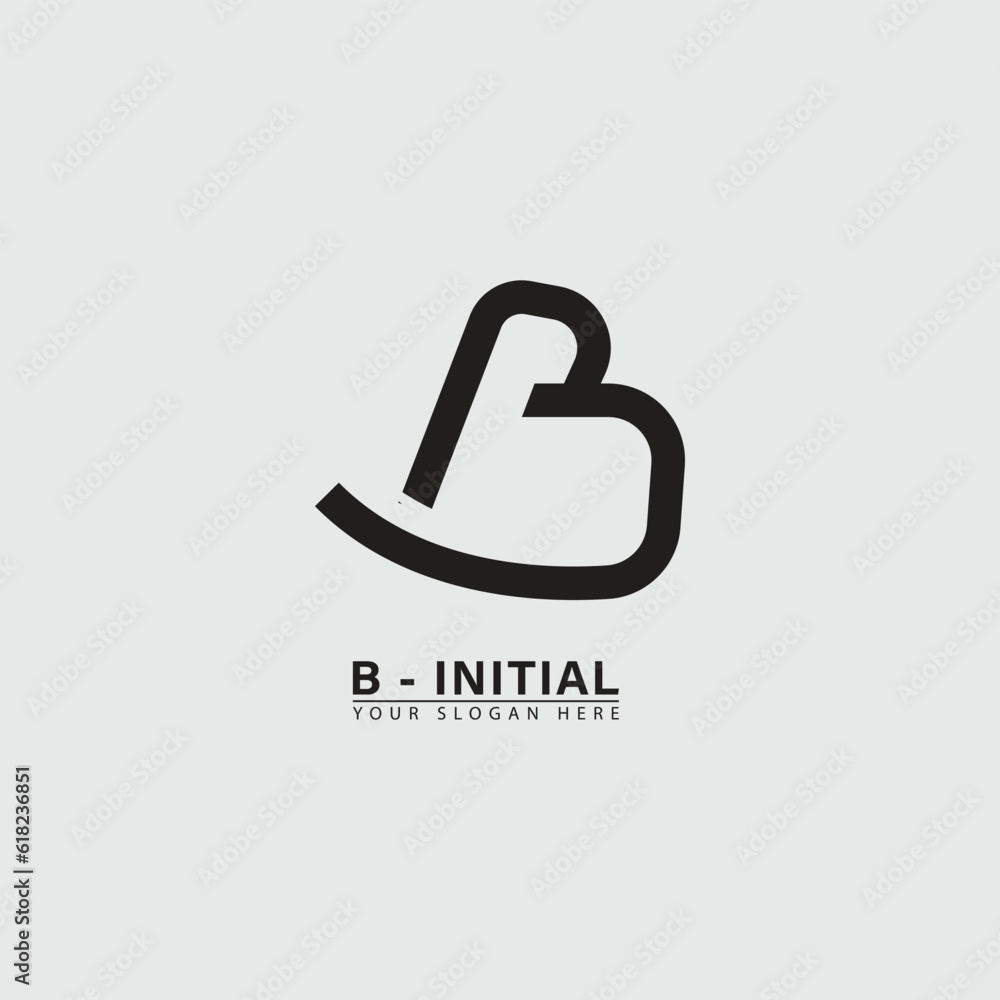 elegant business vector initial letter B logo icon.