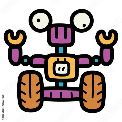 robotic filled outline icon style