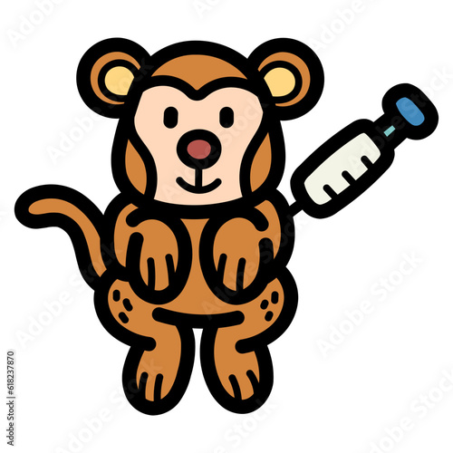 monkey filled outline icon style