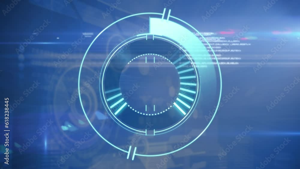 Animation of scope scanning and data processing on dark background Animation of scope scanning and data processing on dark background