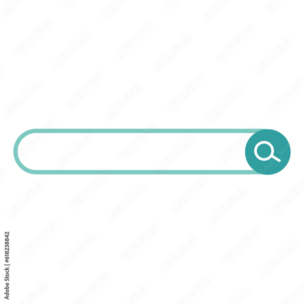 Search Bar and Magnifying Glass Icon Set Design. Search Bar and Magnifying Glass Icon Set Design.