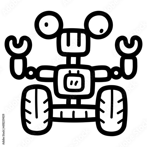 robotic line icon style