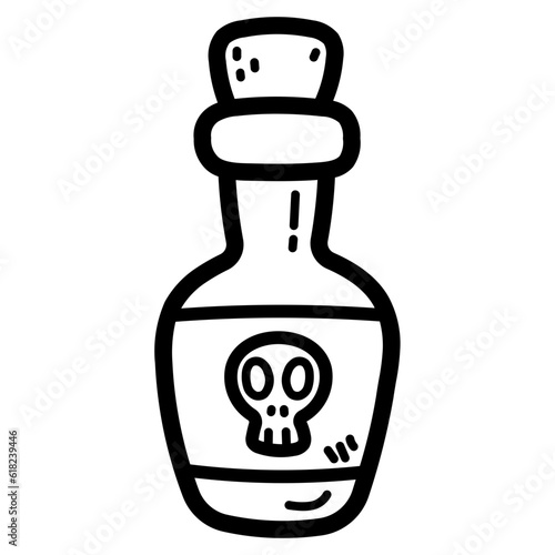 poison line icon style