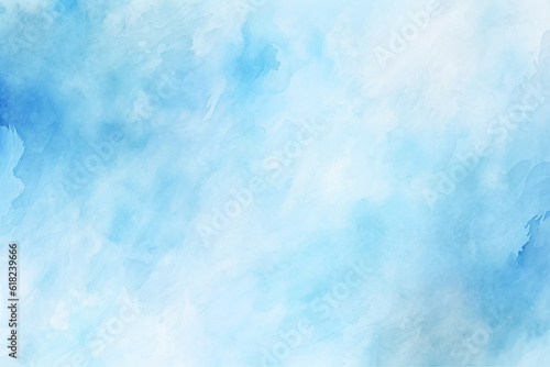 Light blue sky watercolor background. Generative AI