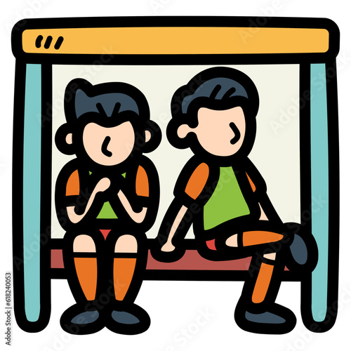 substitute filled outline icon style