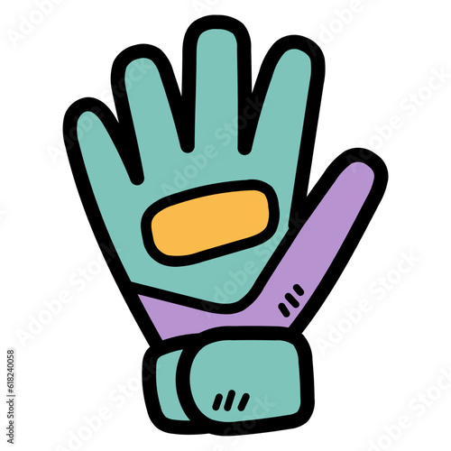 glove filled outline icon style