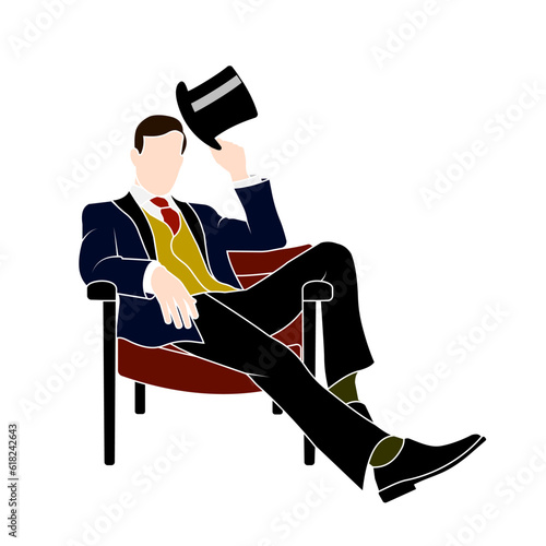 Gentleman sitting in a chair