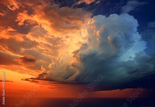 sunset in the clouds red sky © Trintin