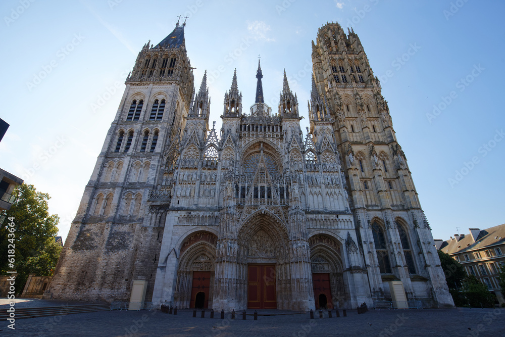 Fototapeta premium Rouen Cathedral is a Roman Catholic Gothic cathedral in Rouen, Normandy, France.