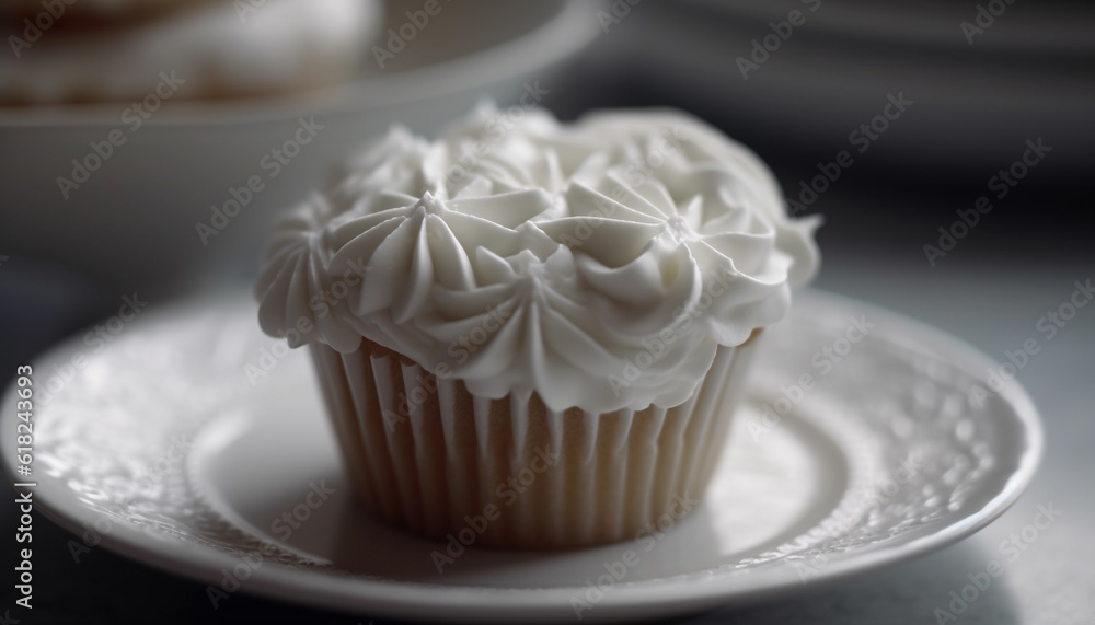 Indulgent homemade cupcakes, ready for birthday celebration generated by AI Indulgent homemade cupcakes, ready for birthday celebration generated by AI