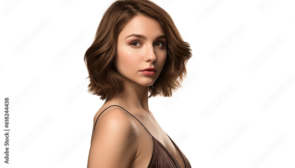 Beautiful fashion model exudes elegance and sensuality generated by AI Beautiful fashion model exudes elegance and sensuality generated by AI