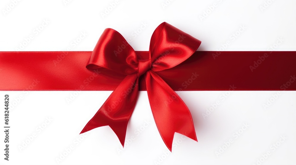 Red Ribbon with White Background Red Ribbon with White Background