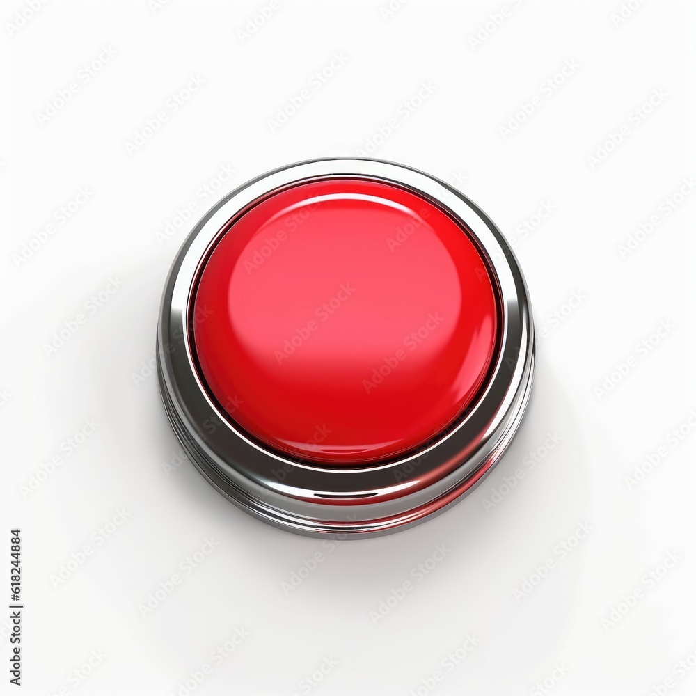 Metallic Border Red Push Button Metallic Border Red Push Button