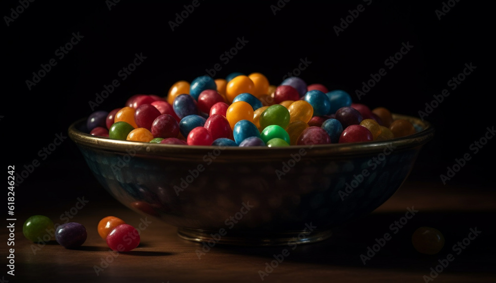 A large group indulges in sweet candy generated by AI A large group indulges in sweet candy generated by AI
