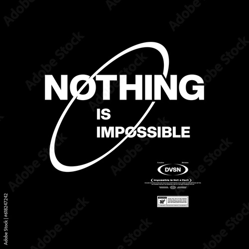 nothing is impossible modern and stylish motivational quotes typography slogan
