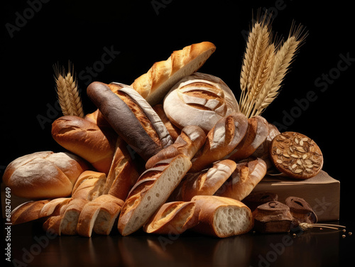 Bread concept, assortment of bread