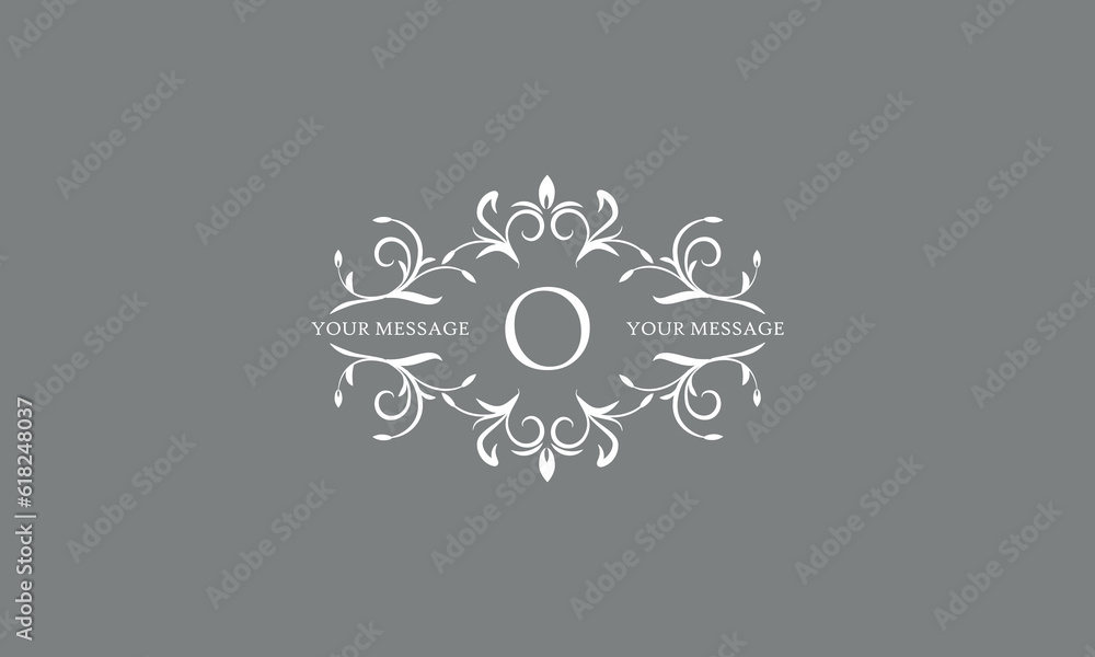 An elegant floral monogram design template for one or two letters, for example O. Wedding monogram. Vector illustration of the logo. An elegant floral monogram design template for one or two letters, for example O. Wedding monogram. Vector illustration of the logo.