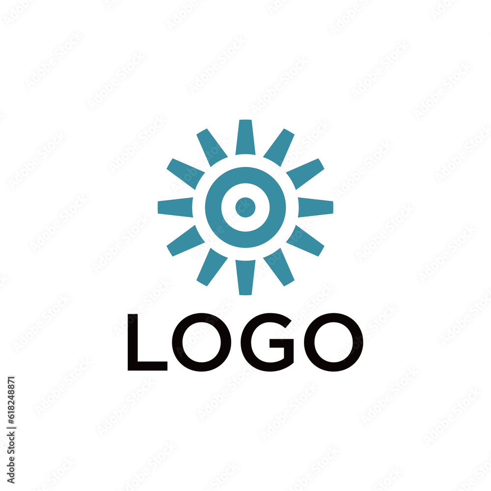 Circle logo with modern and geometric design for brand identity Circle logo with modern and geometric design for brand identity