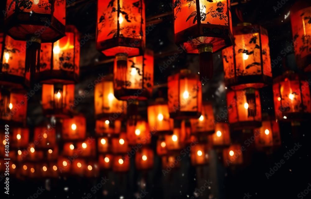 Chinese lanterns, Chinese New Year.