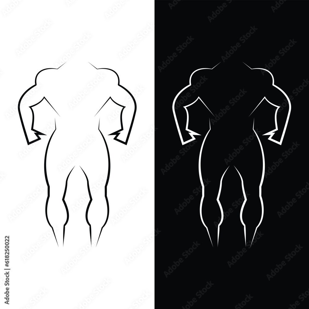 Full Body Split Gym Symbol Full Body Split Gym Symbol