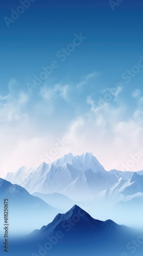 Minimalistic Silhouette Mountains Backdrop